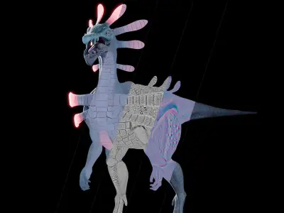 Dinosaur Charecter charecter design Free low-poly 3D model