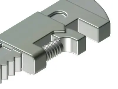 Steel Adjustable Spanner 3D model