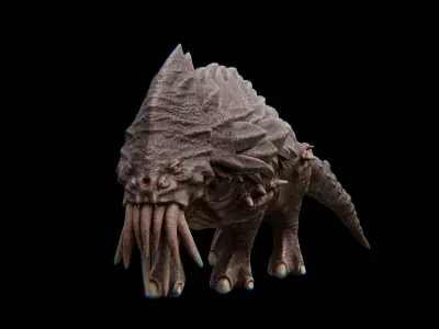 Behemoth Alien Creature Low-poly 3D model