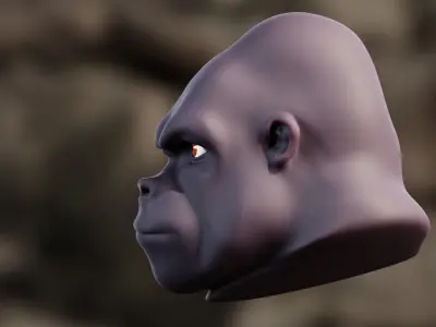 Head Sculpt gorilla 3D model