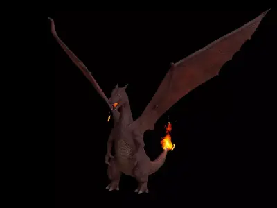 Charizard fire dragon Low-poly 3D model