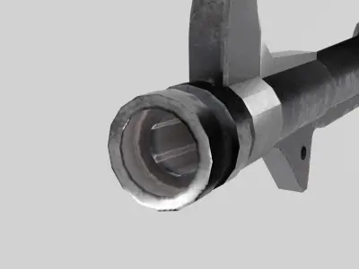 MP-40 machine gun Low-poly 3D model