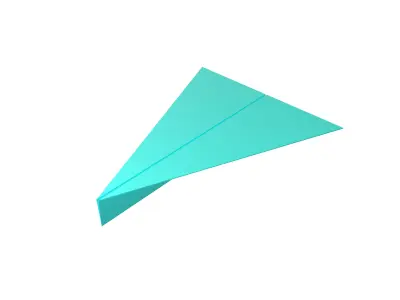 Paper Plane v4 004 Low-poly 3D model
