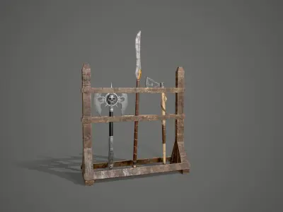 Weapon Market 02 Low-poly 3D model