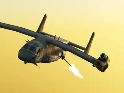 VTOL transporter gunship 3D model