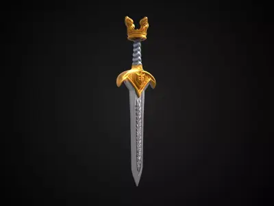 Stylized Rohan Sword - Eorls Blade - Game Ready 3D model