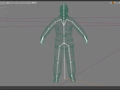 BM 21 Grad Rocket and Soldier Low-poly 3D model