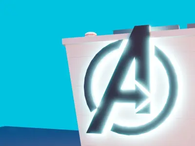Cartoon Avengers base Scene 3D model