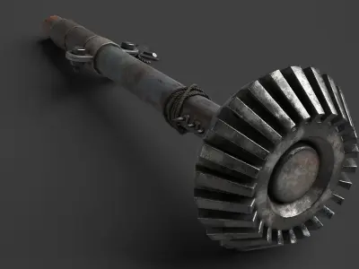 Modifiable Strike Weapon 07 Low-poly 3D model