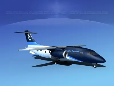 Dornier 328Jet Pacific Express 3D model