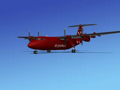 Dehavilland DHC-7 Air Greenland 3D model