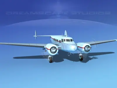 Lockheed L10 Electra Private 3 3D model