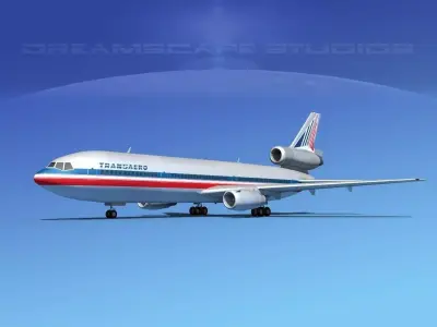 Douglas DC-10 Trans Aero 3D model