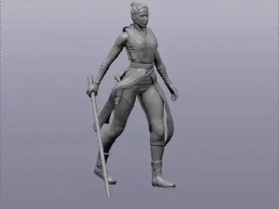 STATUE REY 3D print model