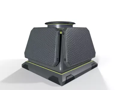 Sci-Fi Charging Device Low-poly 3D model