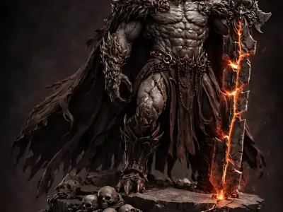 Shattered Blade Superior  Demon Warlord STL 3D print model