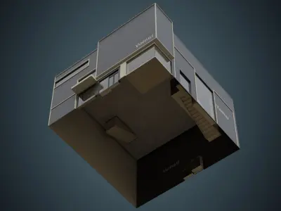 Building 5B Low-poly 3D model