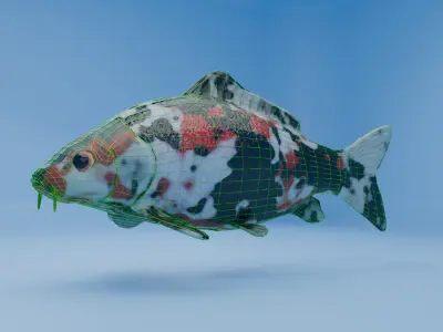 Carp Koi Fish Low-poly 3D model