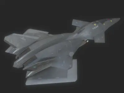 Future PLAAF White Emperor Advanced Air Combat System Low-poly 3D model
