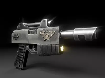 Imperial Laspistol Low-poly 3D model