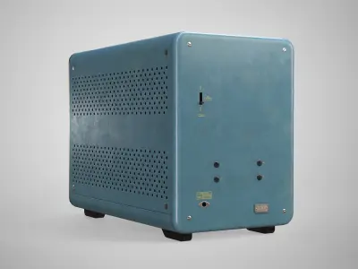 Retro Oscilloscope - Old Laboratory Computer Gameready Low-poly 3D model