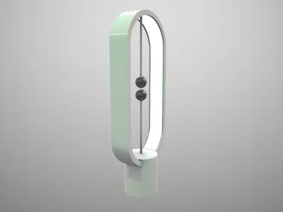 Futuristic Magnetic Lamp Low-poly 3D model