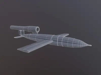 V1 Buzz bomb Low-poly 3D model