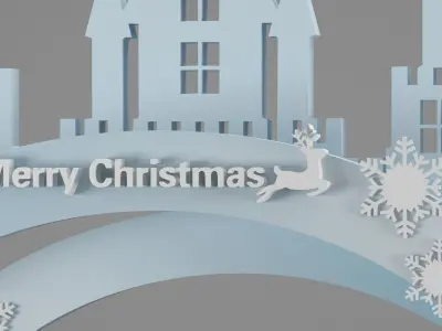 Christmas Arch for Entrance Decoration Free 3D model