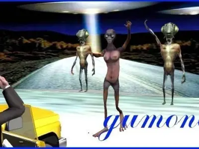 Gumonoid female alien 3D model