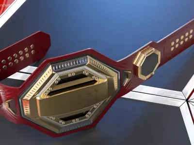 Golden Champion Belt 3D model