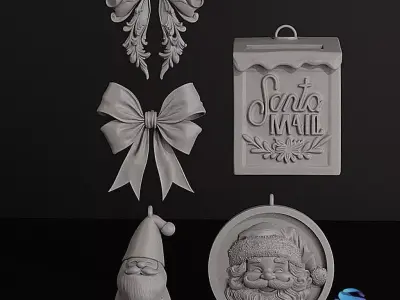 Christmas Tree Ornament 3D Set - Commercial License 3D print model