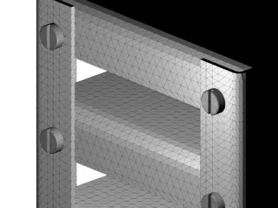 Glossy Storage Rack 3D model