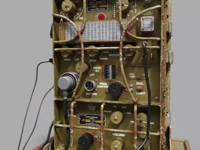 Radio Receiver And Transmitter BC - 1306 Low-poly 3D model
