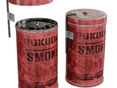 Rokboks M28 Smoke Candle  Low-poly 3D model