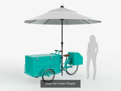 Ice Cream Tricycles 3D Model Collection