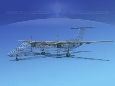 DeHavilland DHC-8-Q300 West Coast 3D model