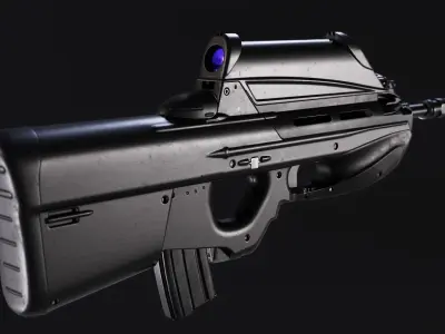 FN F2000 Assault-Rifle Low-poly 3D model