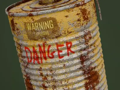 Post Apocalyptic Grenade Free low-poly 3D model