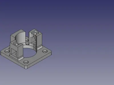 Simple holder for 28BYJ-48 Stepper Motor Free 3D print model
