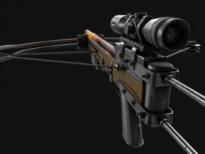 Rebar Crossbow  Low-poly 3D model