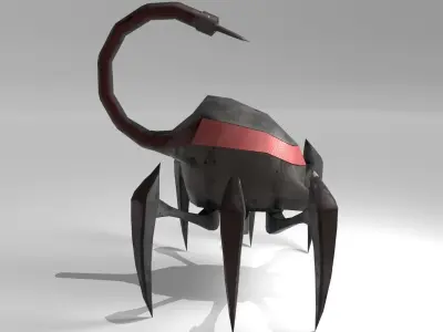 Spider Mecha Low-poly 3D model