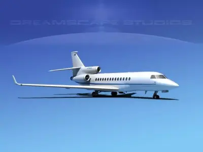 Dassault Falcon 7X V03 3D model