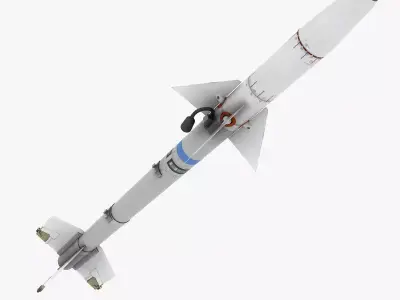 AIM9 E missile Low-poly 3D model
