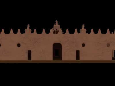 Clay building 3D model