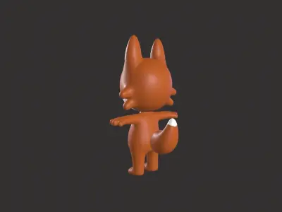 Cartoon 004 Character Fox Cute  3D model
