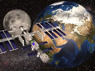 the spaceship Low-poly 3D model