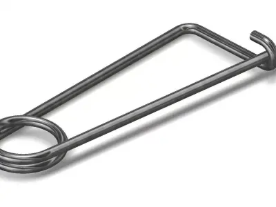 Safety retaining clip 3D model