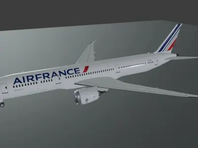 Air France Boeing 787-9 3D model Low-poly 3D model