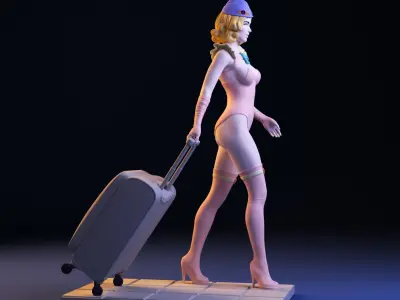 PRIVATE AIR HOSTESS SFW AND NSFW 3D print model