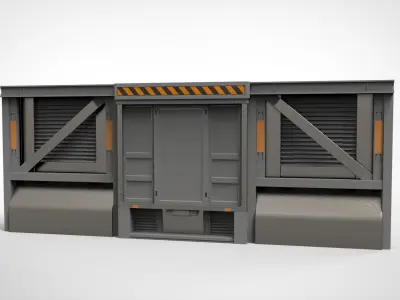 sci-fi Architecture kitbash 9 3D model